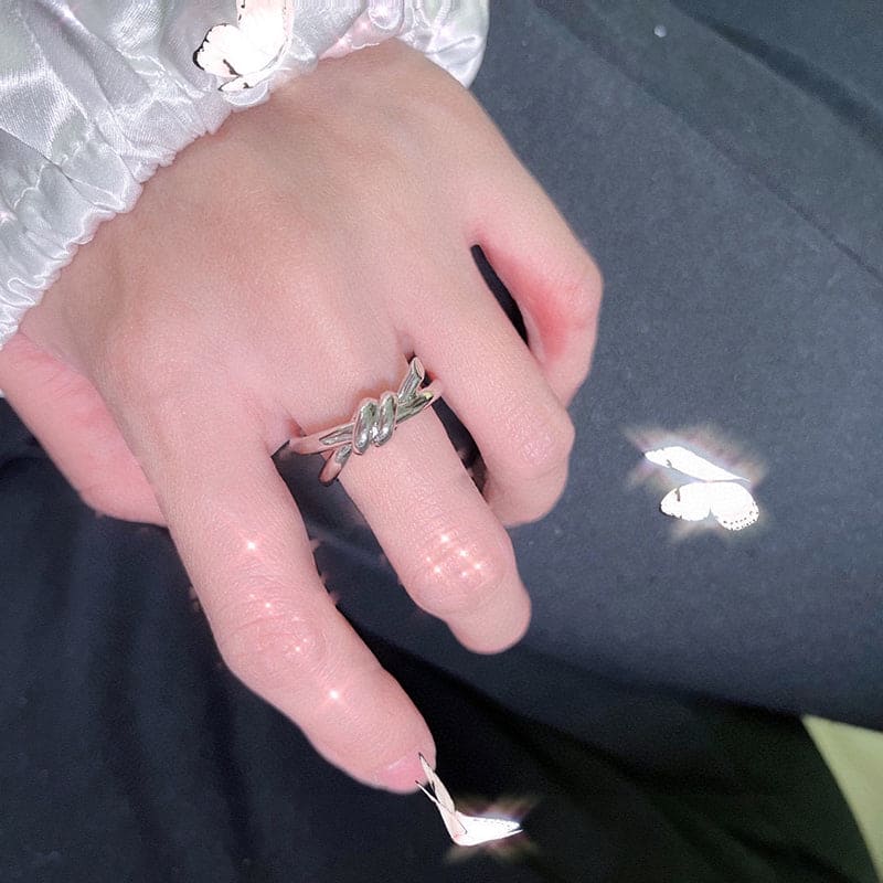 Tiffany Knot Double Row Ring - 18K Rose Gold