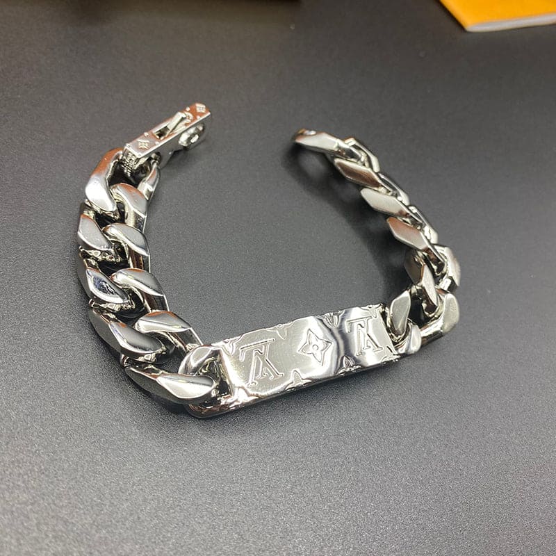 Louis Vuitton Monogram Logo Chain Bracelet