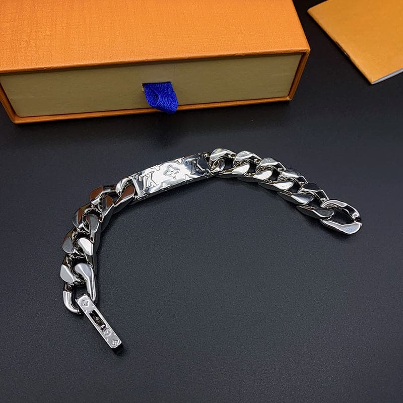Louis Vuitton Monogram Logo Chain Bracelet