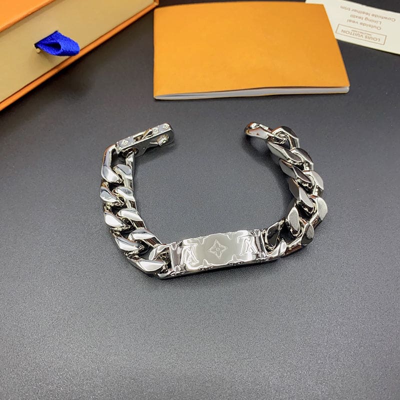 Louis Vuitton Monogram Logo Chain Bracelet