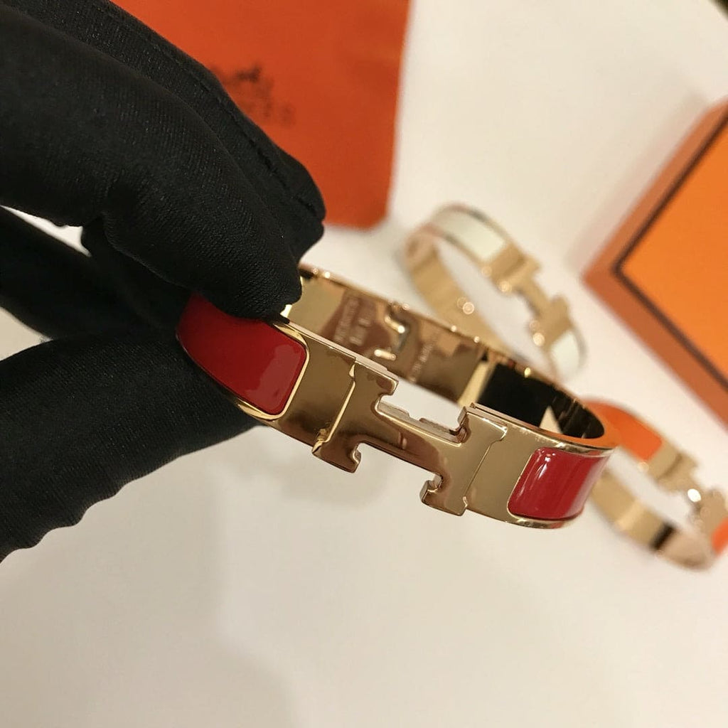 Hermes Clic H Red Bracelet