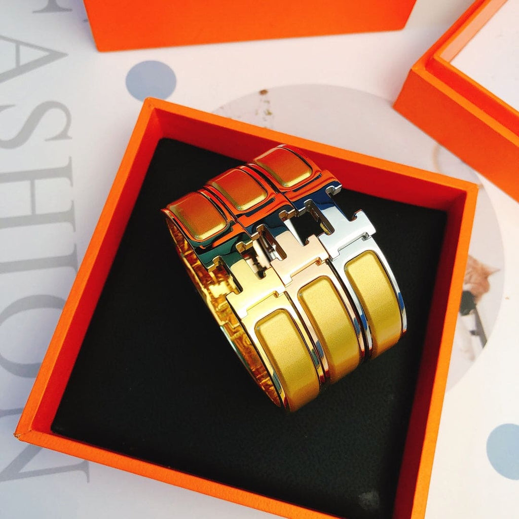 Hermes Clic H Yellow Bracelet