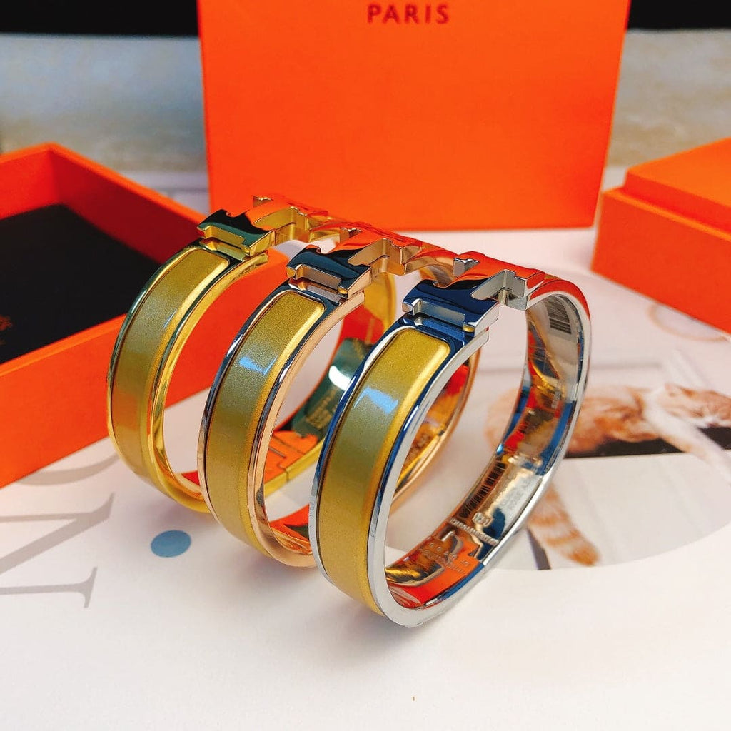 Hermes Clic H Yellow Bracelet