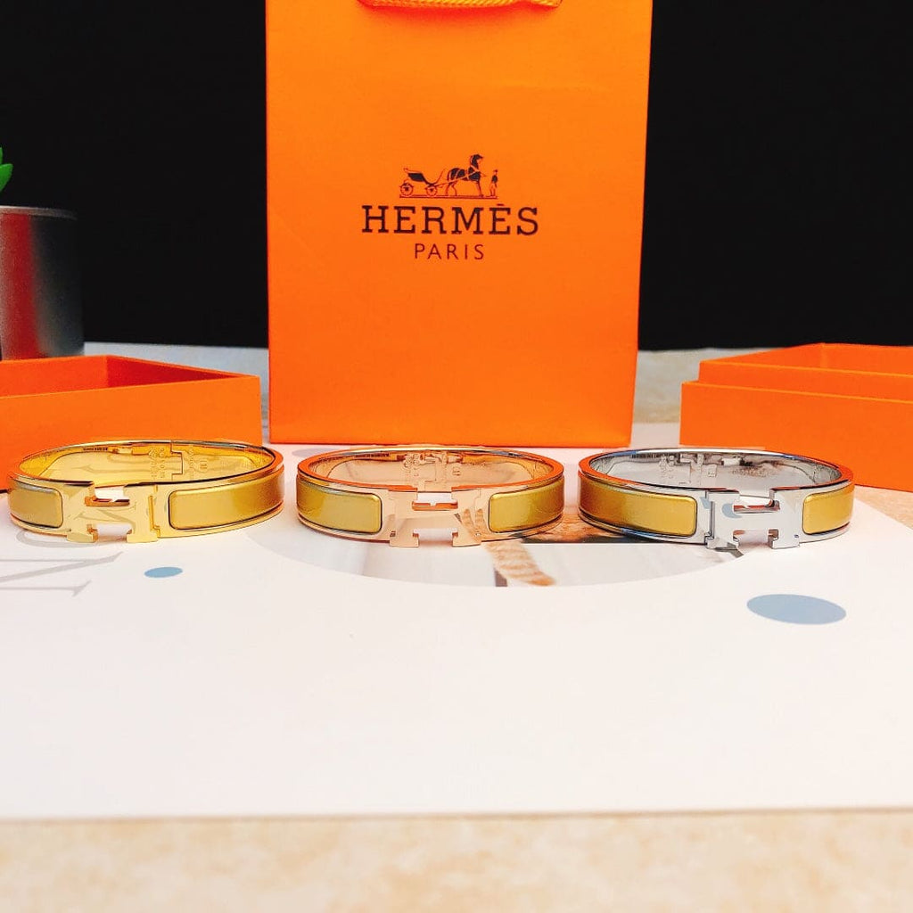 Hermes Clic H Yellow Bracelet