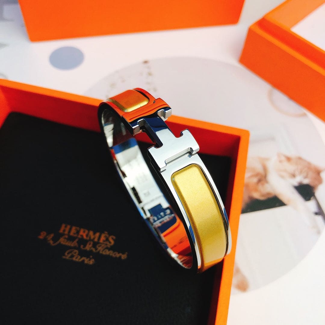 Hermes Clic H Yellow Bracelet