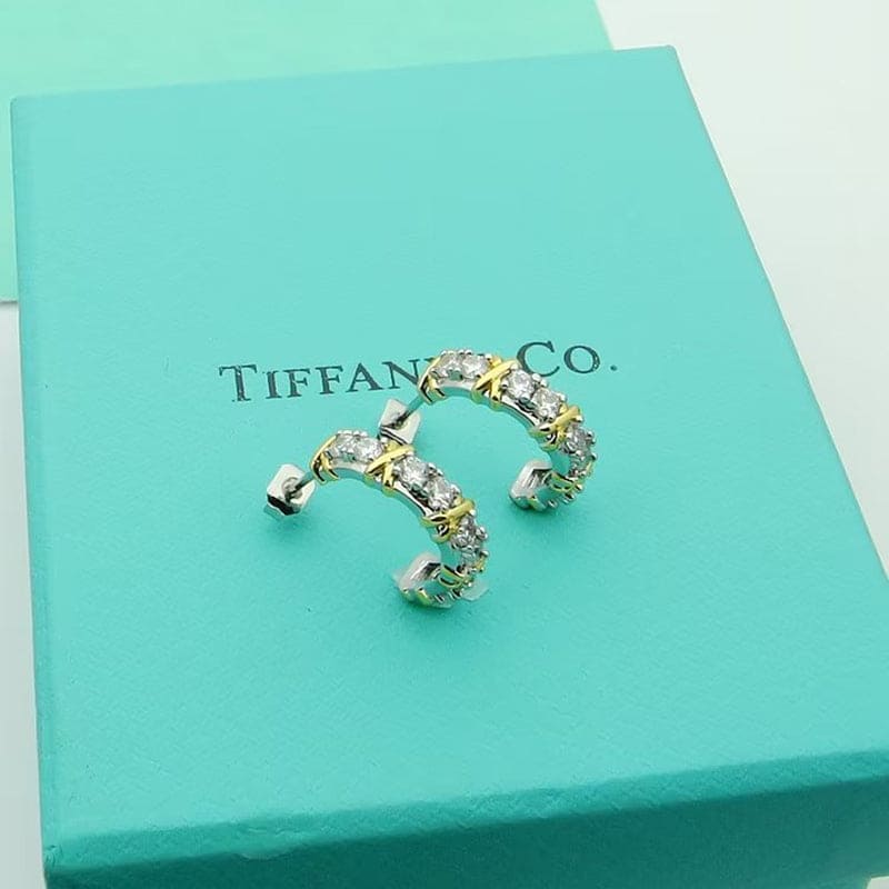 Tiffany Schlumberger Twenty Stone Hoop Earrings - 18K Yellow Gold