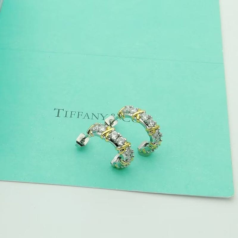 Tiffany Schlumberger Twenty Stone Hoop Earrings - 18K Yellow Gold