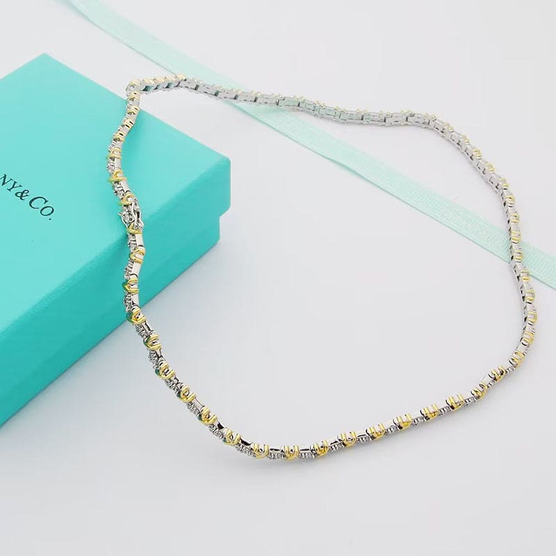 Tiffany Schlumberger Eighteen Stone Choker Necklace