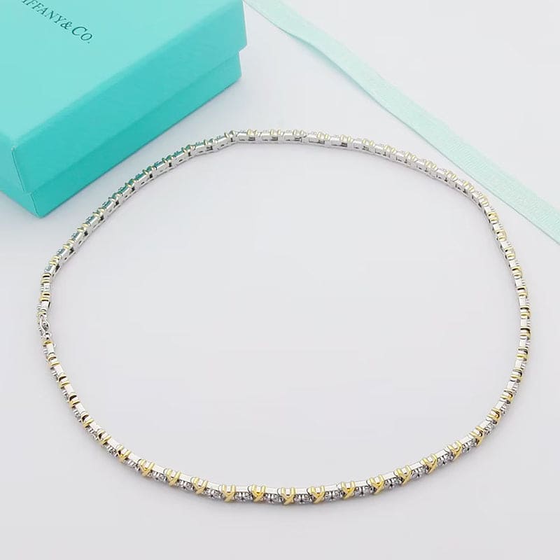Tiffany Schlumberger Eighteen Stone Choker Necklace