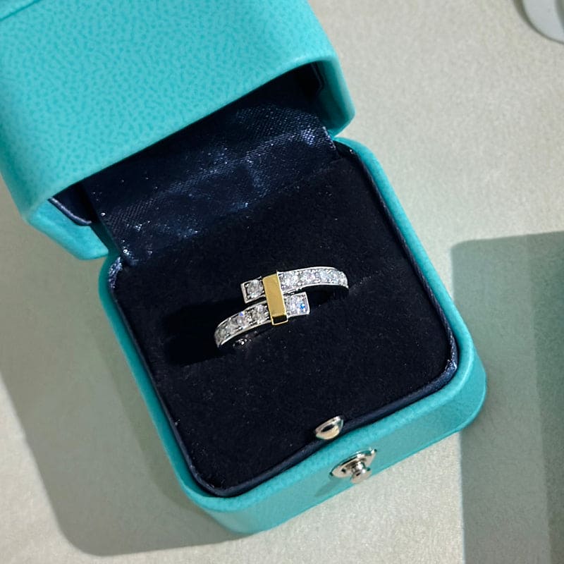 Tiffany Edge Bypass Ring - 18K White Gold