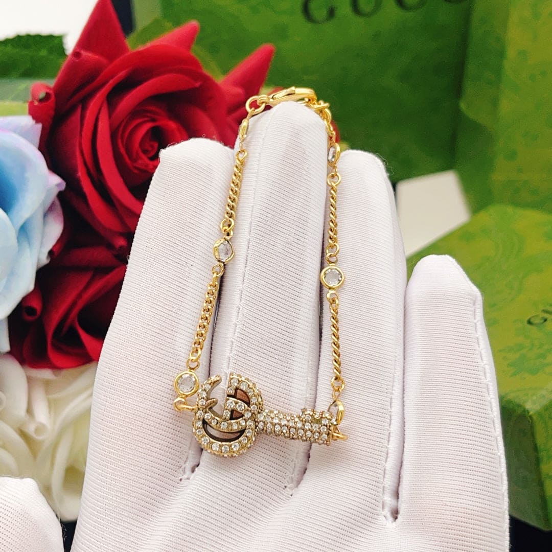 Gucci Double G Crystal Key Bracelet