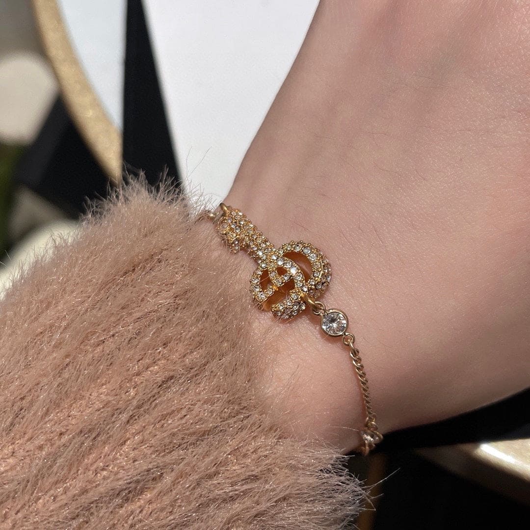 Gucci Double G Crystal Key Bracelet