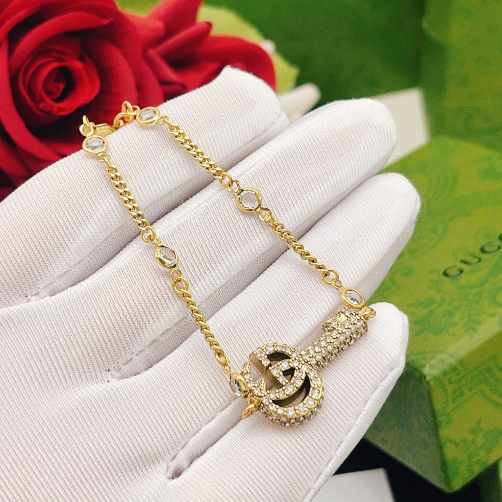 Gucci Double G Crystal Key Bracelet