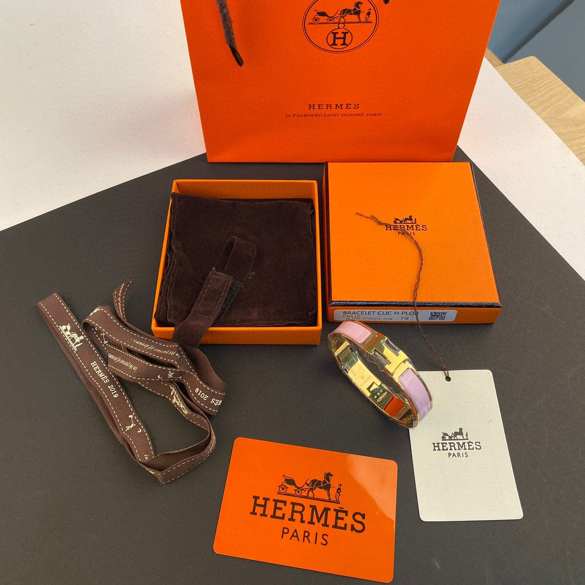 Hermes Clic H Pink Bracelet