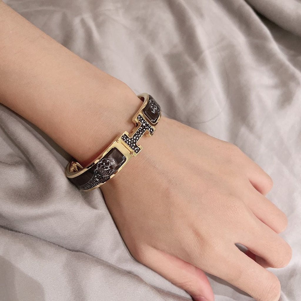 Hermes Guepards Clic Clac Bracelet