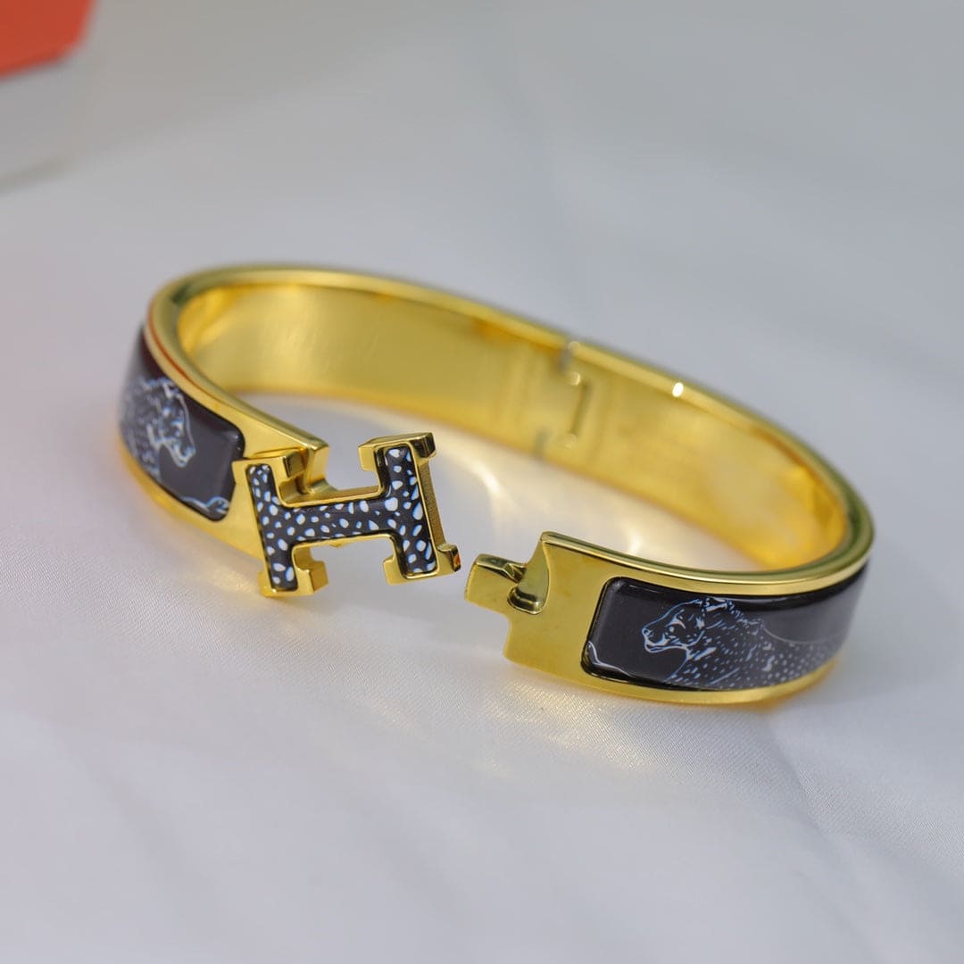 Hermes Guepards Clic Clac Bracelet