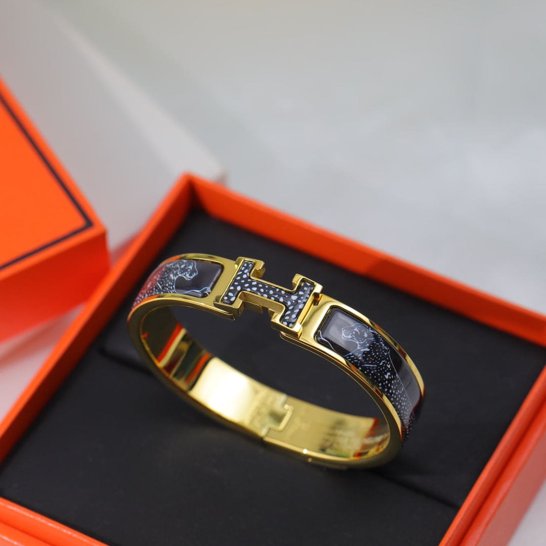 Hermes Guepards Clic Clac Bracelet