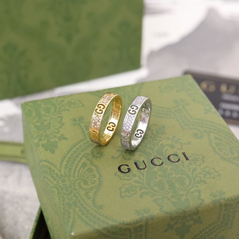 Gucci Double G Icon Full Diamond Ring - 18K Gold