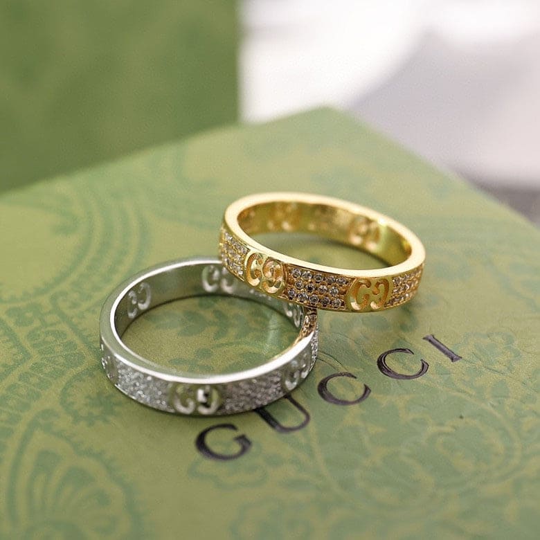 Gucci Double G Icon Full Diamond Ring - 18K Gold