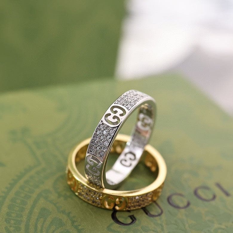 Gucci Double G Icon Full Diamond Ring - 18K Gold