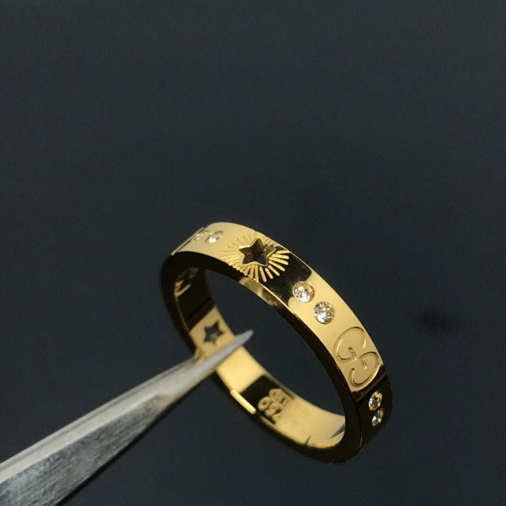 Gucci Double G Icon Diamond Ring - 18K Gold