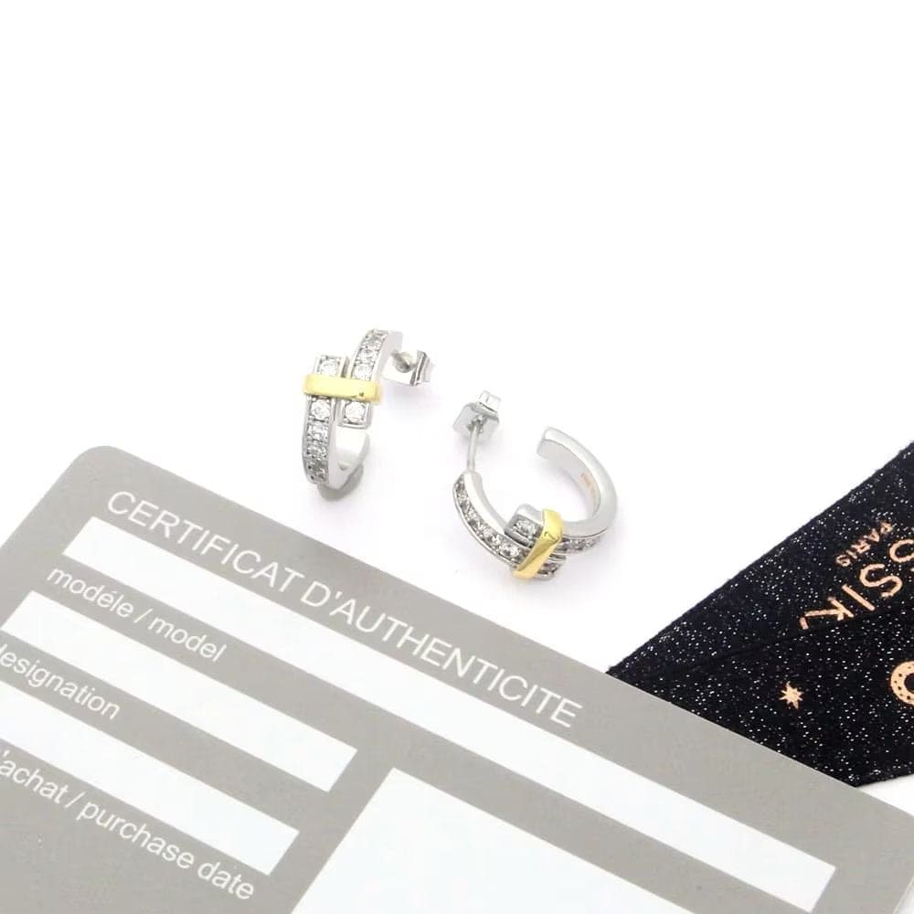 Tiffany Edge Hoop Earrings - 18K Yellow Gold