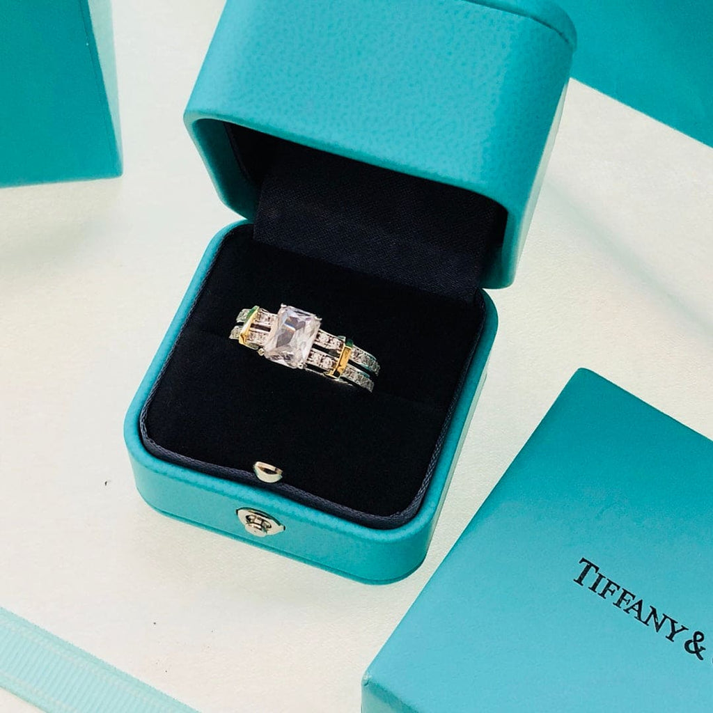 Tiffany Moissanite Ring - 18K Gold