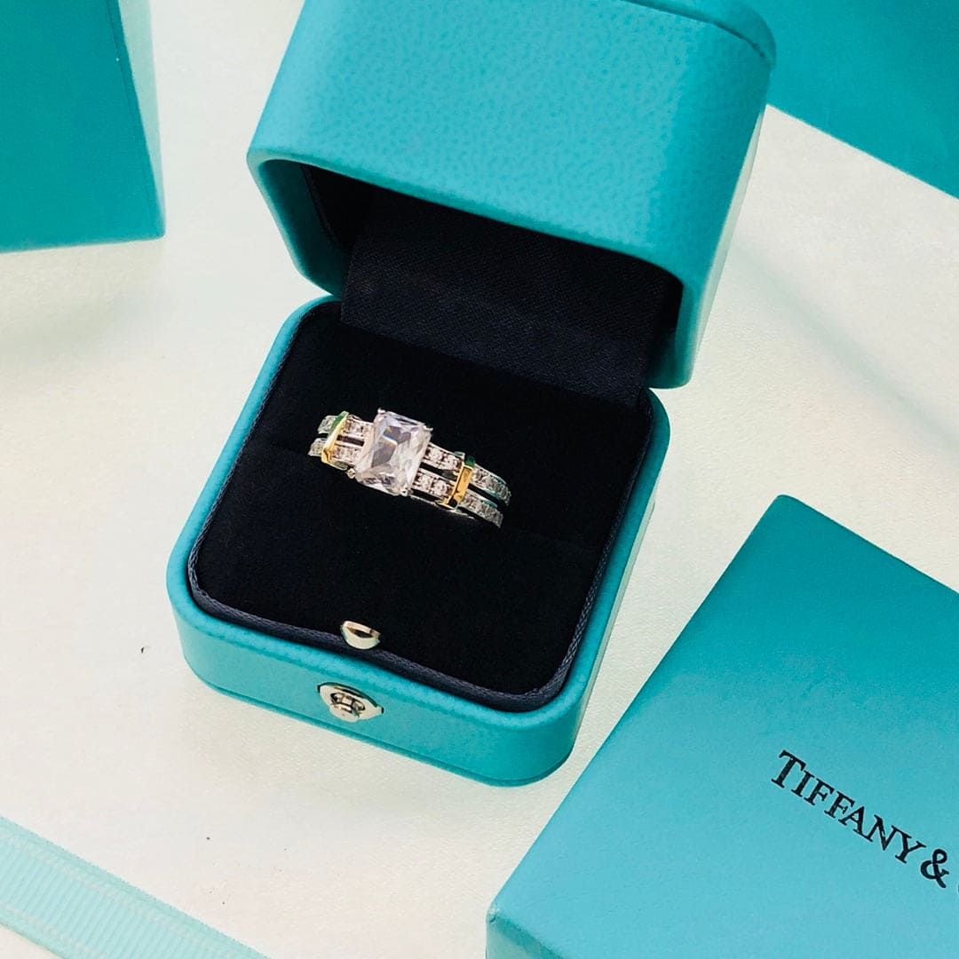 Tiffany Moissanite Ring - 18K Gold