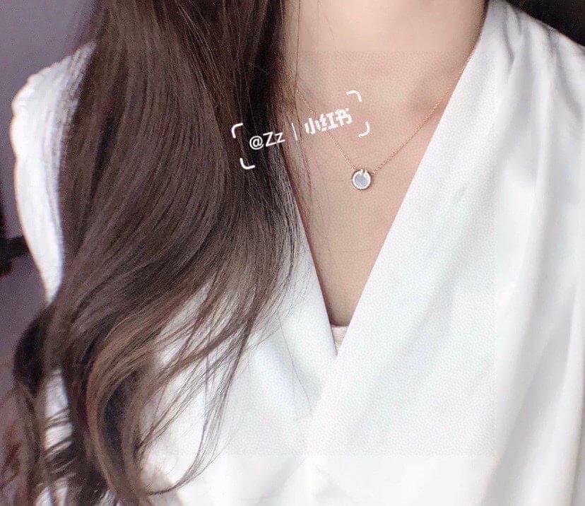 Tiffany Diamond & Turquoise Circle Pendant Necklace