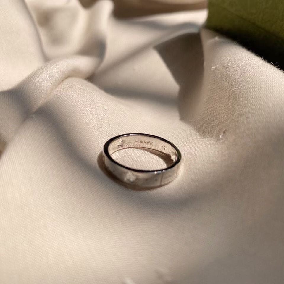 Gucci Double G Ring - 18K White Gold