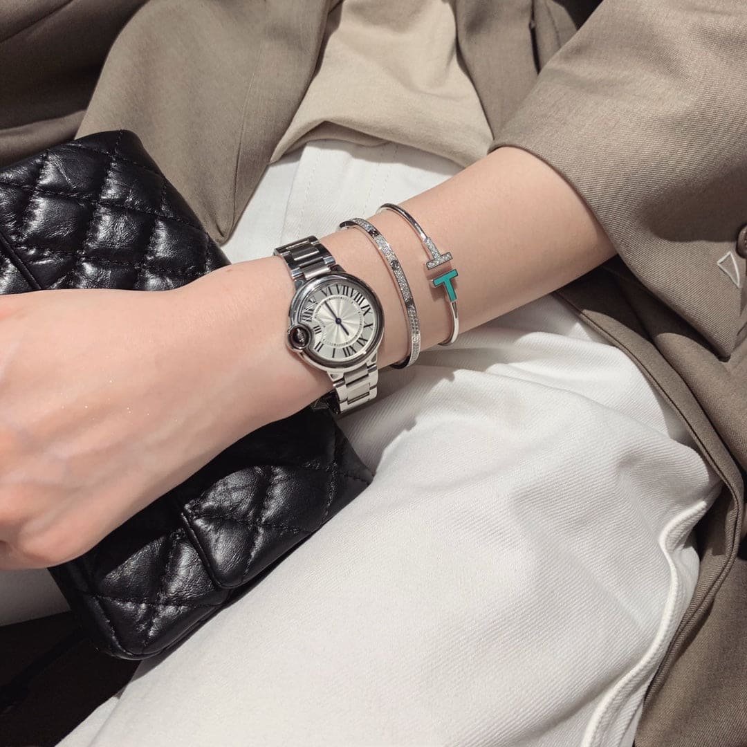 Tiffany Diamond and Turquoise Wire Bracelet - 18K White Gold