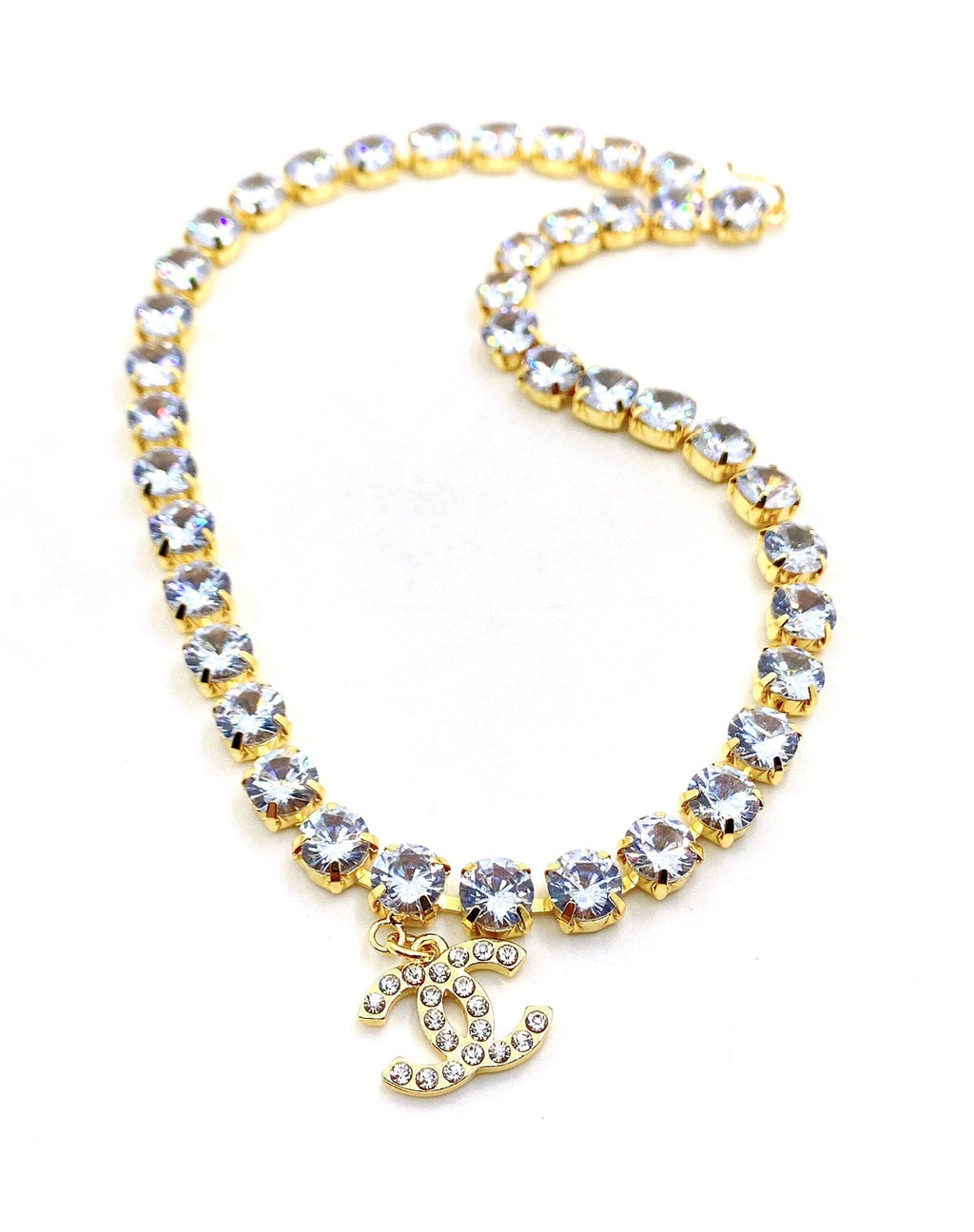 Chanel Crystals Chain Necklace