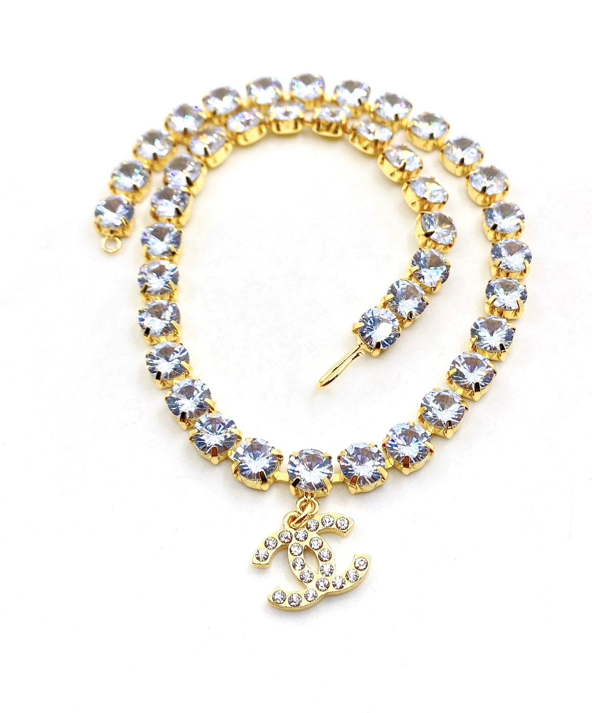 Chanel Crystals Chain Necklace