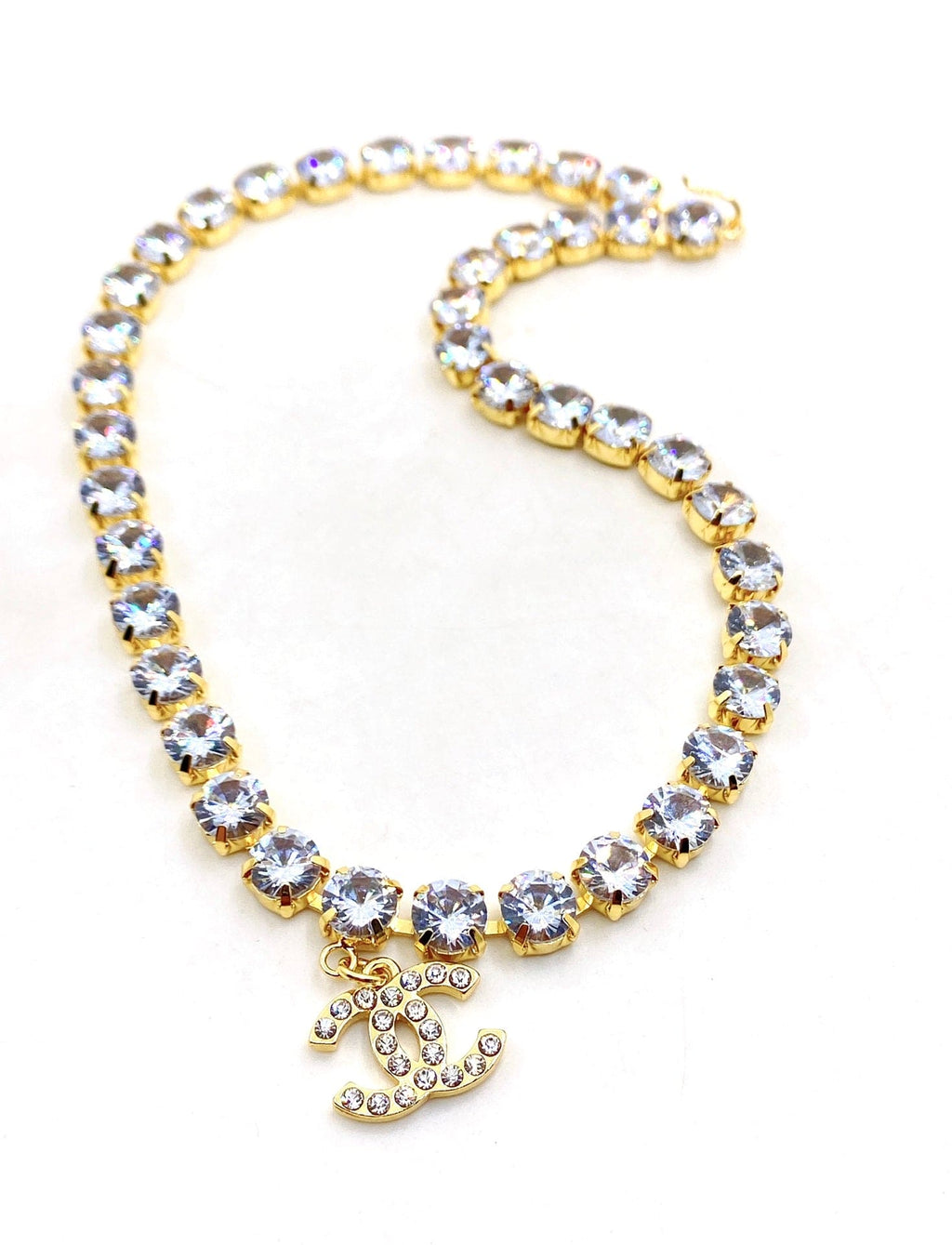 Chanel Crystals Chain Necklace