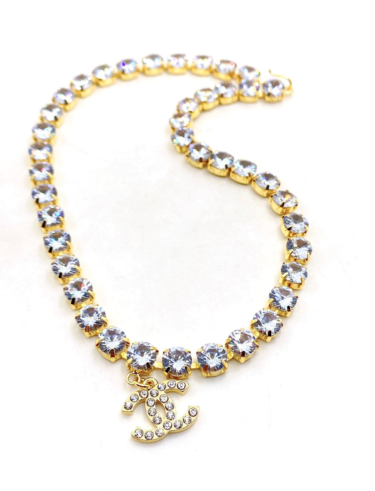 Chanel Crystals Chain Necklace