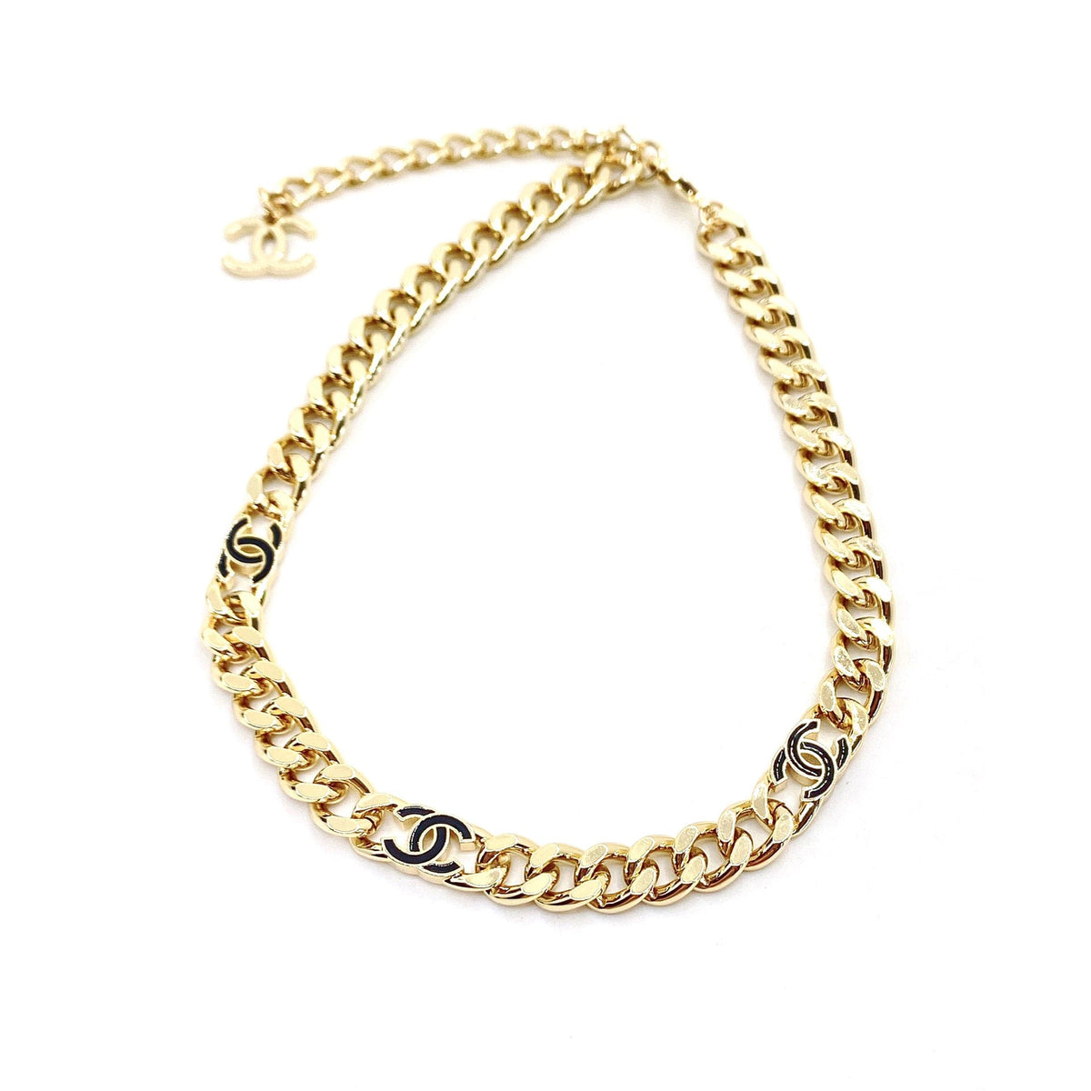 Chanel Black Chain Necklace