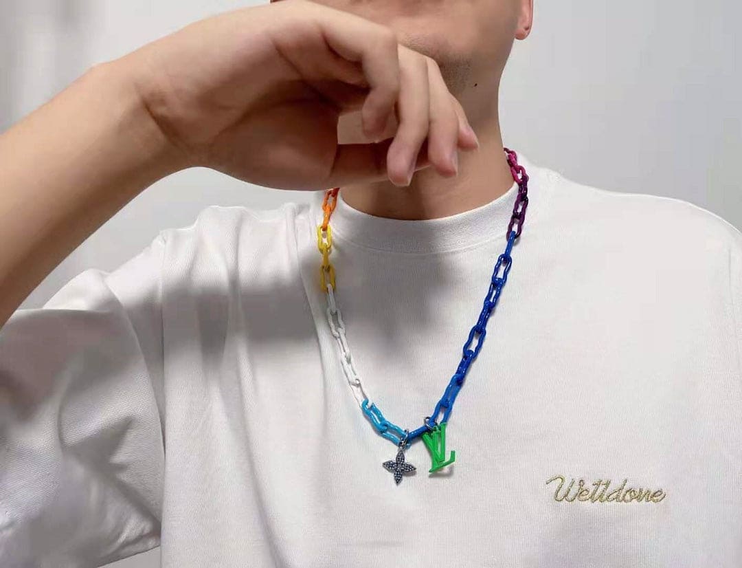 Louis Vuitton Rainbow Ceramic Chain Necklace