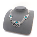 Gucci Double G Script Diamond Necklace