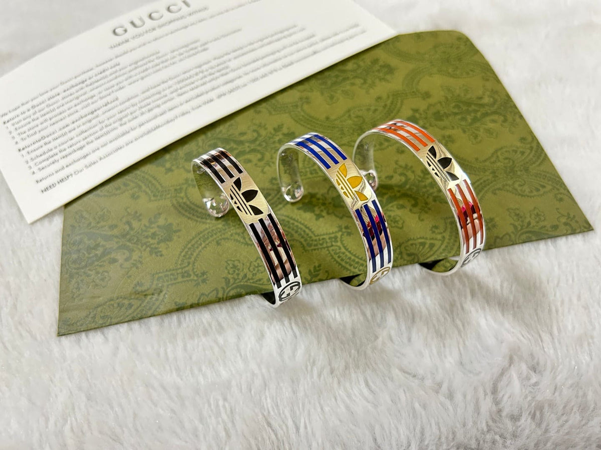 Gucci Double G x Adidas Cuff Blue Bracelet