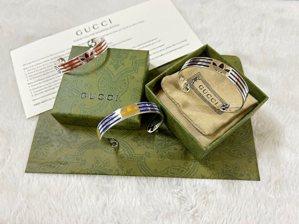 Gucci Double G x Ad Cuff Black Bracelet
