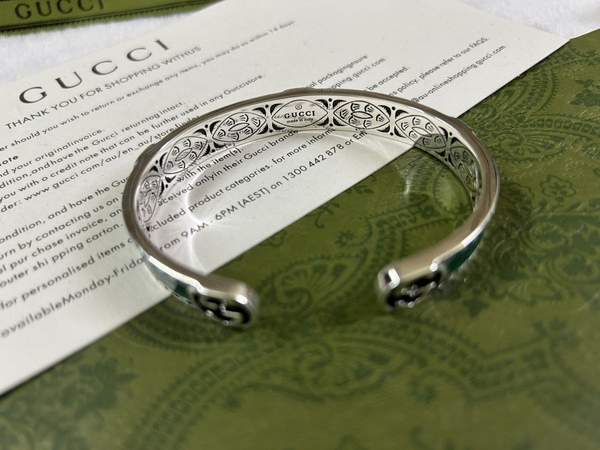 Gucci Double G Interlocking G Bangle Bracelet