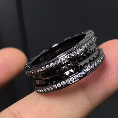 B.zero1 Black Ceramic Ring - 18K White Gold