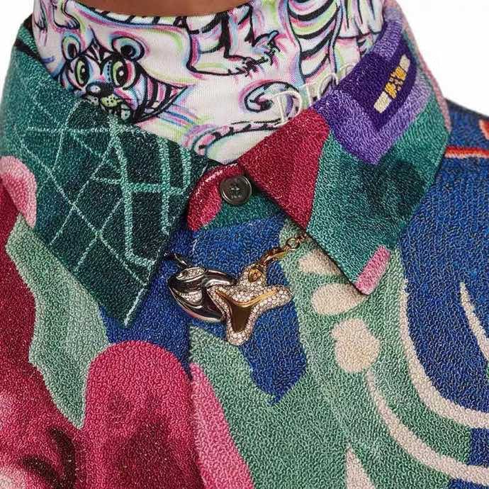 Dior Homme x Kenny Scharf Crystal Pendant Necklace