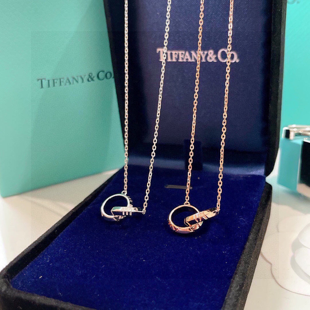 Tiffany Atlas X Closed Interlocking Pendant Necklace