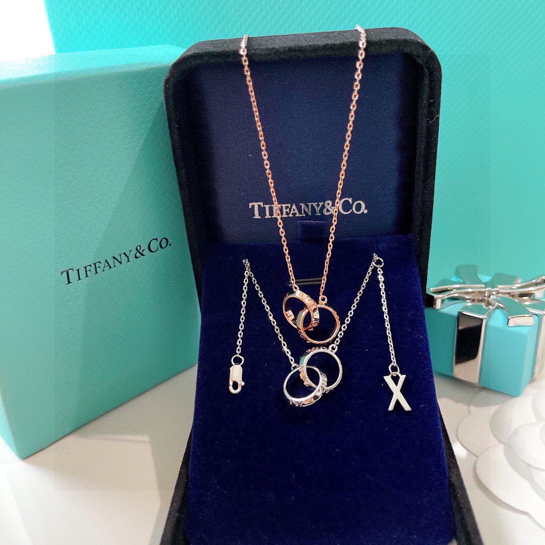 Tiffany Atlas X Closed Interlocking Pendant Necklace