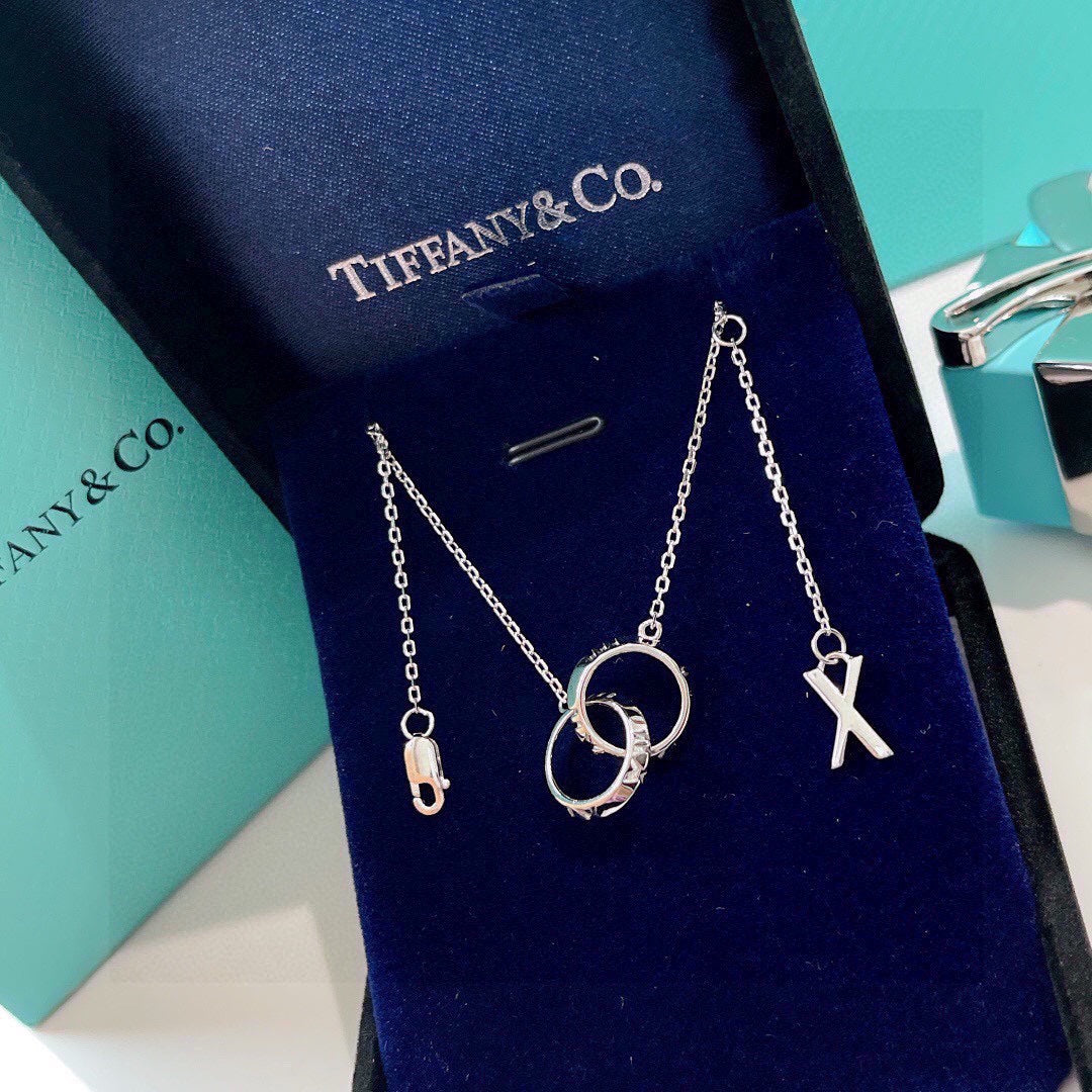 Tiffany Atlas X Closed Interlocking Pendant Necklace