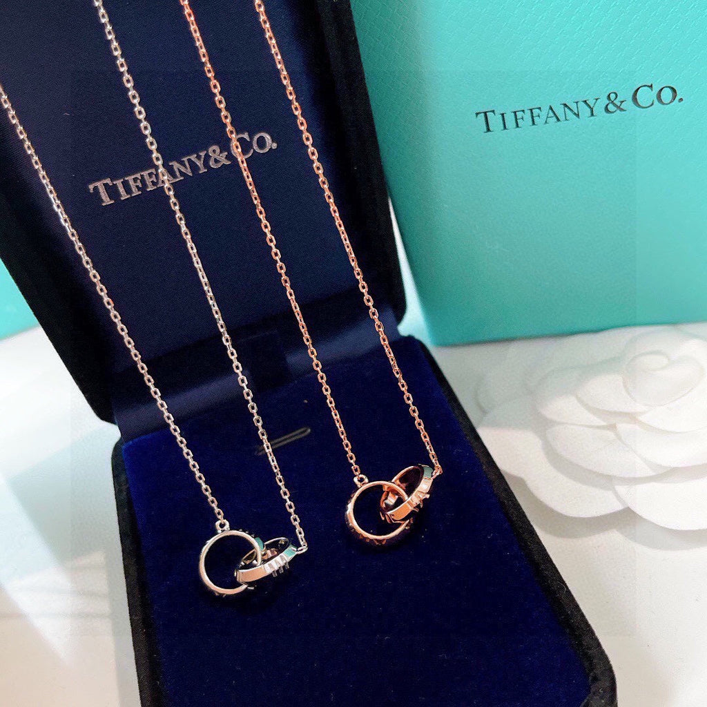 Tiffany Atlas X Closed Interlocking Pendant Necklace