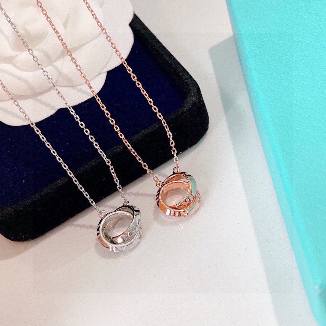 Tiffany Atlas X Closed Interlocking Pendant Necklace