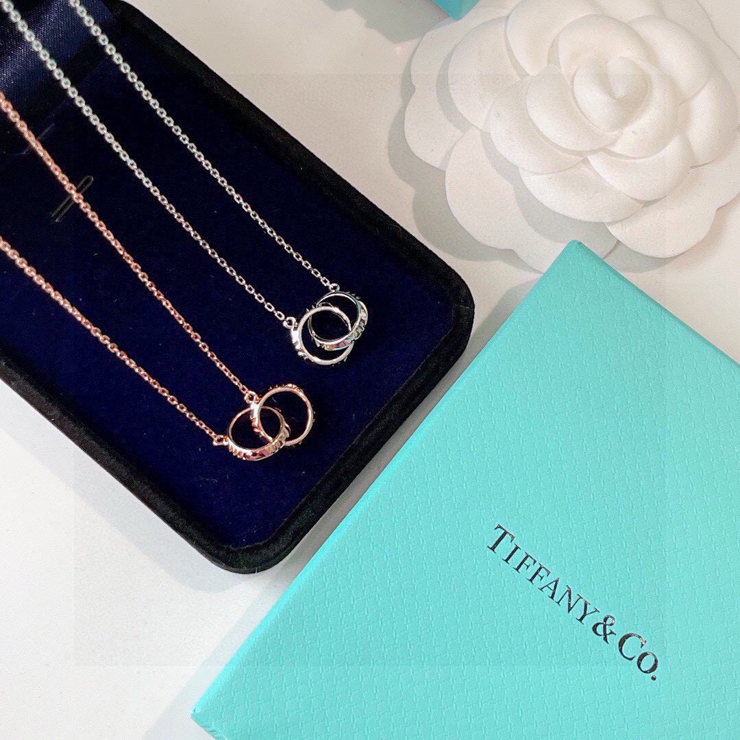 Tiffany Atlas X Closed Interlocking Pendant Necklace
