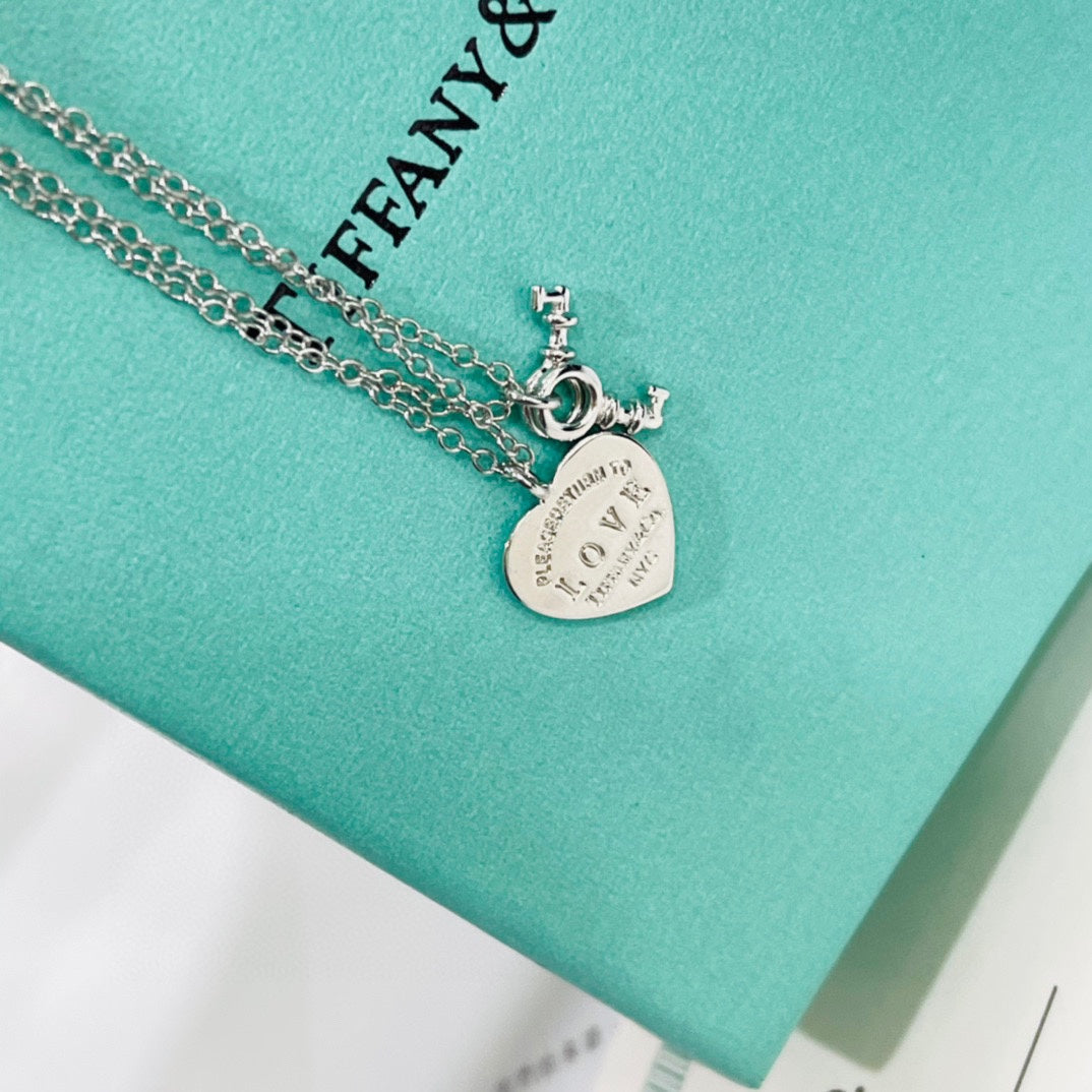 Tiffany Heart Tag Key Bracelet - 18K Gold